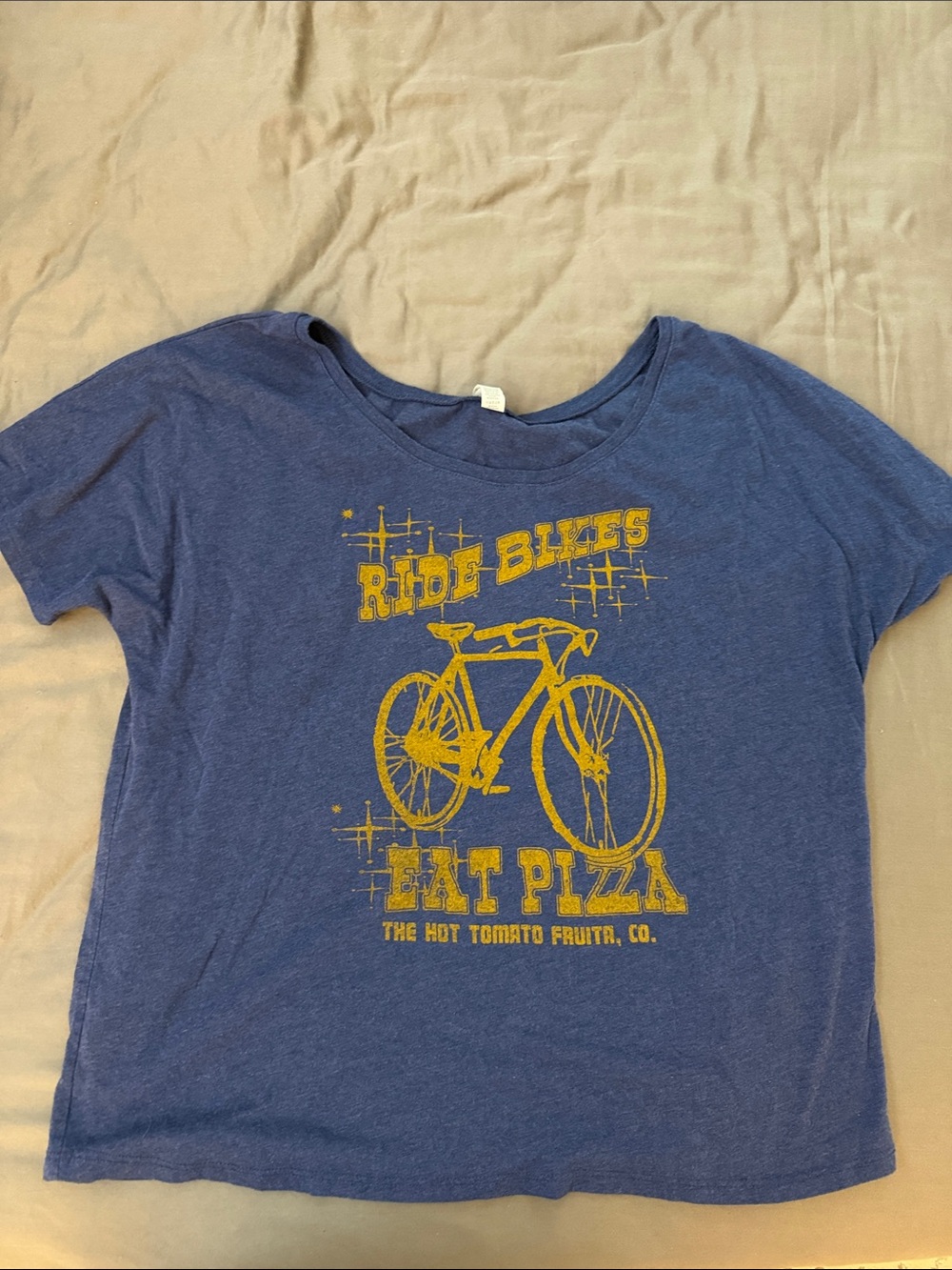 Hot Tomato Fruita Colorado Ride Bikes Eat Pizza T-Shirt